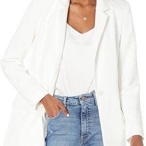 NWT The Drop Women's Blake Long Blazer, Black, Power Wardrobe